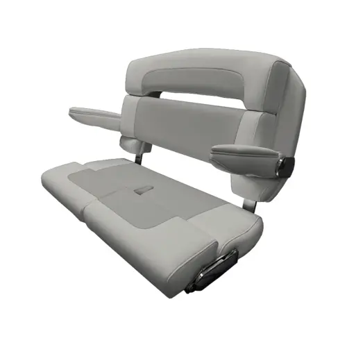 40" Custom Capri Helm Bench, Double Bolster Capriccio Salt 40" Custom Capri Helm Bench, Double Bolster Capriccio Salt