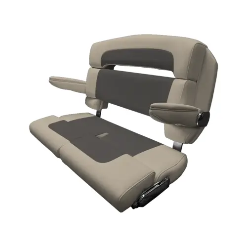 40" Custom Capri Helm Bench, Double Bolster Capriccio Grey 40" Custom Capri Helm Bench, Double Bolster Capriccio Grey