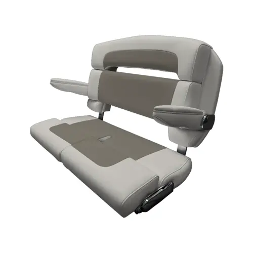 40" Custom Capri Helm Bench, Double Bolster Capriccio Cadet Grey 40" Custom Capri Helm Bench, Double Bolster Capriccio Cadet Grey