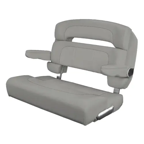 40" Custom Capri Helm Bench, Single Bolster Capriccio White 40" Custom Capri Helm Bench, Single Bolster Capriccio White