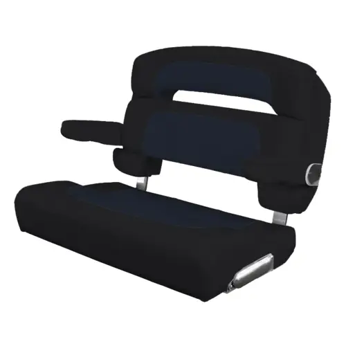 40" Custom Capri Helm Bench, Single Bolster Capriccio Navy 40" Custom Capri Helm Bench, Single Bolster Capriccio Navy