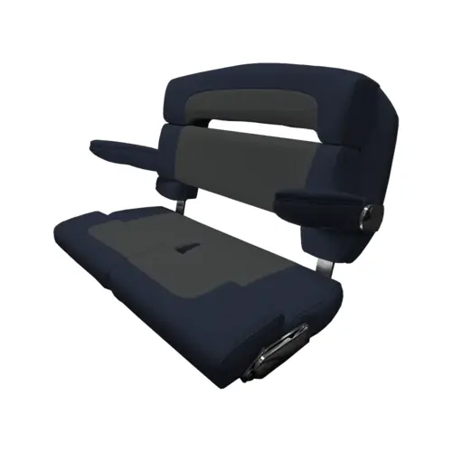 40" Custom Capri Helm Bench, Double Bolster Capriccio Charcoal 40" Custom Capri Helm Bench, Double Bolster Capriccio Charcoal