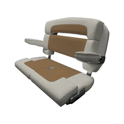 40" Custom Capri Helm Bench, Double Bolster Capriccio Toast 40" Custom Capri Helm Bench, Double Bolster Capriccio Toast