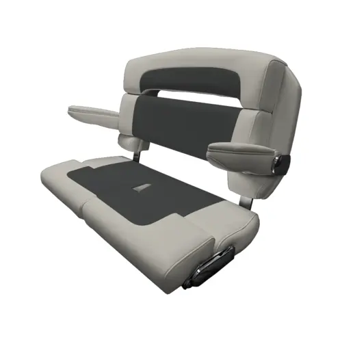 40" Custom Capri Helm Bench, Double Bolster Capriccio Charcoal 40" Custom Capri Helm Bench, Double Bolster Capriccio Charcoal