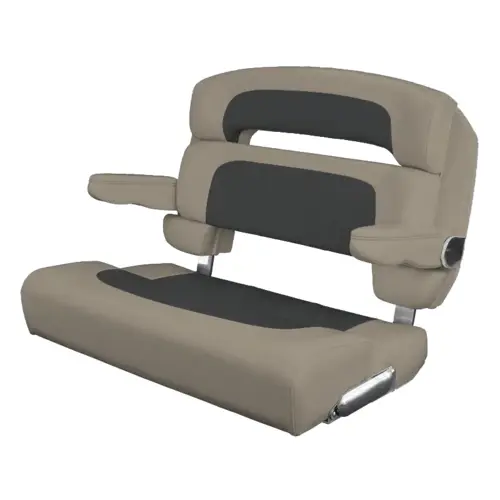 40" Custom Capri Helm Bench, Single Bolster Capriccio Charcoal 40" Custom Capri Helm Bench, Single Bolster Capriccio Charcoal