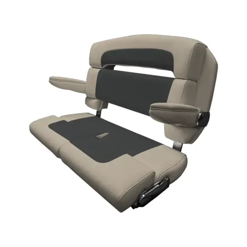 40" Custom Capri Helm Bench, Double Bolster Capriccio Charcoal 40" Custom Capri Helm Bench, Double Bolster Capriccio Charcoal