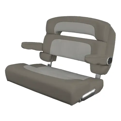 40" Custom Capri Helm Bench, Single Bolster Capriccio Salt 40" Custom Capri Helm Bench, Single Bolster Capriccio Salt