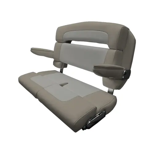 40" Custom Capri Helm Bench, Double Bolster Capriccio Salt 40" Custom Capri Helm Bench, Double Bolster Capriccio Salt