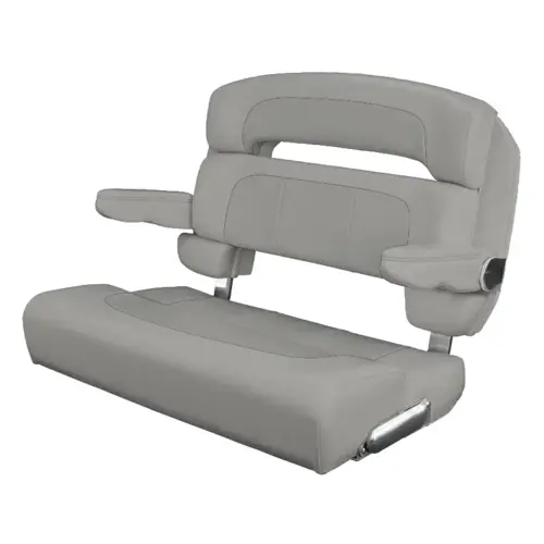 40" Custom Capri Helm Bench, Single Bolster Capriccio Salt 40" Custom Capri Helm Bench, Single Bolster Capriccio Salt