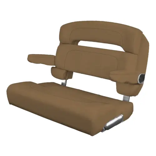 40" Custom Capri Helm Bench, Single Bolster Capriccio Toast 40" Custom Capri Helm Bench, Single Bolster Capriccio Toast