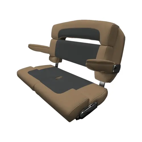 40" Custom Capri Helm Bench, Double Bolster Capriccio Charcoal 40" Custom Capri Helm Bench, Double Bolster Capriccio Charcoal