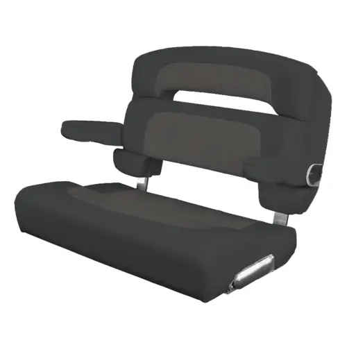 40" Custom Capri Helm Bench, Single Bolster Capriccio Grey 40" Custom Capri Helm Bench, Single Bolster Capriccio Grey