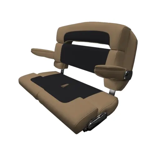40" Custom Capri Helm Bench, Double Bolster Capriccio Black 40" Custom Capri Helm Bench, Double Bolster Capriccio Black
