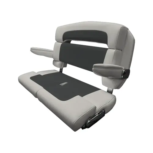 40" Custom Capri Helm Bench, Double Bolster Capriccio Charcoal 40" Custom Capri Helm Bench, Double Bolster Capriccio Charcoal