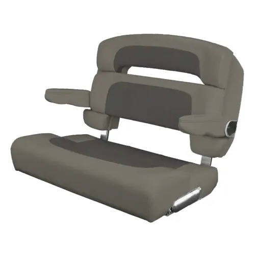 40" Custom Capri Helm Bench, Single Bolster Capriccio Grey 40" Custom Capri Helm Bench, Single Bolster Capriccio Grey