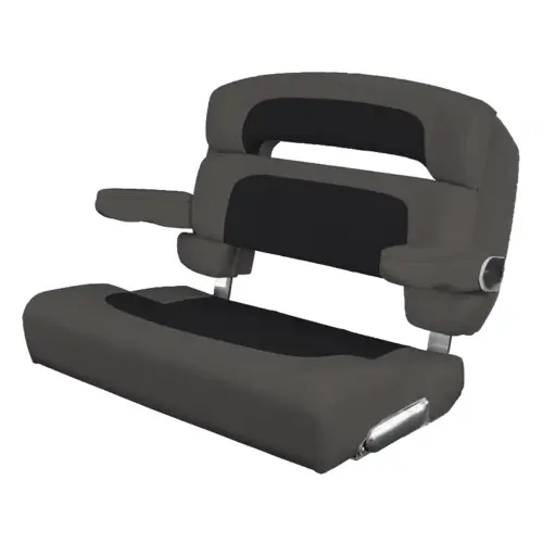 40" Custom Capri Helm Bench, Single Bolster Capriccio Black 40" Custom Capri Helm Bench, Single Bolster Capriccio Black