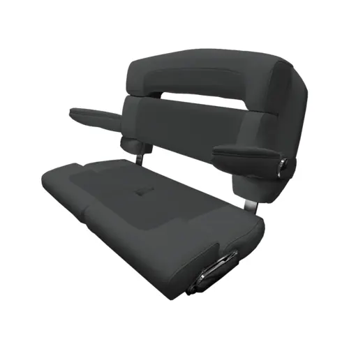 40" Custom Capri Helm Bench, Double Bolster Capriccio Charcoal 40" Custom Capri Helm Bench, Double Bolster Capriccio Charcoal