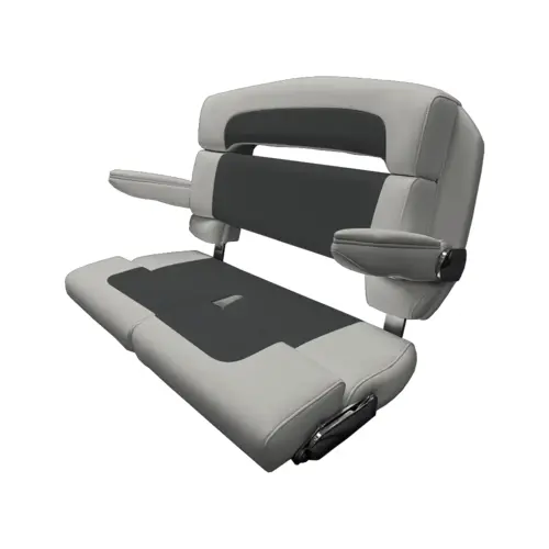 40" Custom Capri Helm Bench, Double Bolster Capriccio Charcoal 40" Custom Capri Helm Bench, Double Bolster Capriccio Charcoal