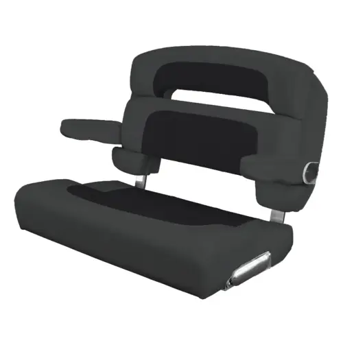 40" Custom Capri Helm Bench, Single Bolster Capriccio Black 40" Custom Capri Helm Bench, Single Bolster Capriccio Black