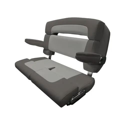 40" Custom Capri Helm Bench, Double Bolster Capriccio Salt 40" Custom Capri Helm Bench, Double Bolster Capriccio Salt