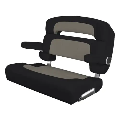 40" Custom Capri Helm Bench, Single Bolster Capriccio Cadet Grey 40" Custom Capri Helm Bench, Single Bolster Capriccio Cadet Grey
