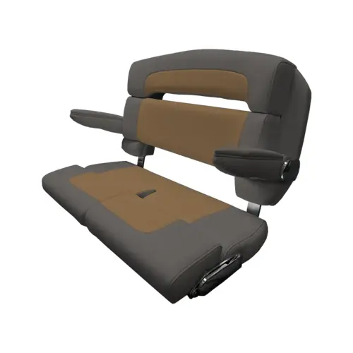 40" Custom Capri Helm Bench, Double Bolster Capriccio Toast 40" Custom Capri Helm Bench, Double Bolster Capriccio Toast
