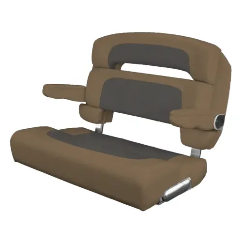 40" Custom Capri Helm Bench, Single Bolster Capriccio Grey 40" Custom Capri Helm Bench, Single Bolster Capriccio Grey