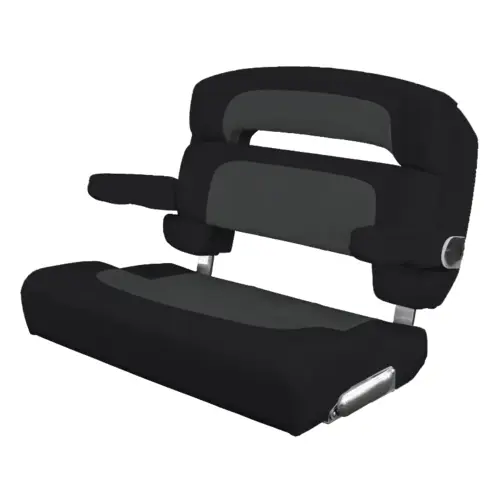 40" Custom Capri Helm Bench, Single Bolster Capriccio Charcoal 40" Custom Capri Helm Bench, Single Bolster Capriccio Charcoal