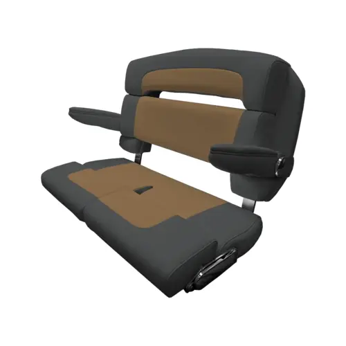 40" Custom Capri Helm Bench, Double Bolster Capriccio Toast 40" Custom Capri Helm Bench, Double Bolster Capriccio Toast