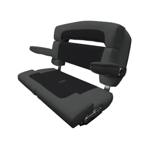 40" Custom Capri Helm Bench, Double Bolster Capriccio Black 40" Custom Capri Helm Bench, Double Bolster Capriccio Black
