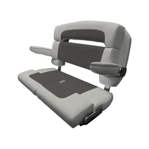 40" Custom Capri Helm Bench, Double Bolster Capriccio Grey 40" Custom Capri Helm Bench, Double Bolster Capriccio Grey