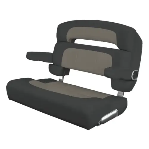 40" Custom Capri Helm Bench, Single Bolster Capriccio Cadet Grey 40" Custom Capri Helm Bench, Single Bolster Capriccio Cadet Grey