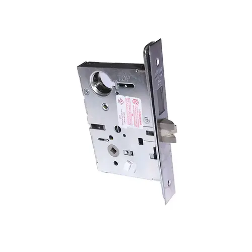 Single Cylinder Entry with Deadbolt Mortise Knob by Knob Lock Body, Strike, Front Plate, and Screws Satin Chrome Finish Single Cylinder Entry with Deadbolt Mortise Knob by Knob Lock Body, Strike, Front Plate, and Screws Satin Chrome Finish