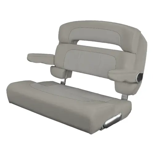 40" Custom Capri Helm Bench, Single Bolster Capriccio White 40" Custom Capri Helm Bench, Single Bolster Capriccio White