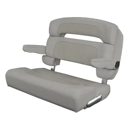 40" Custom Capri Helm Bench, Single Bolster Capriccio Cloud 40" Custom Capri Helm Bench, Single Bolster Capriccio Cloud