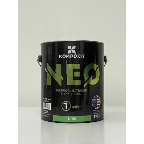NEO Paint Interior and Exterior, Acrylic White, 1 Gallon Size, Satin Finish NEO Paint Interior and Exterior, Acrylic White, 1 Gallon Size, Satin Finish