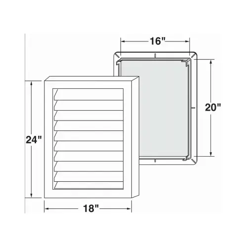 18x24 WHT Gable Vent White 18x24 WHT Gable Vent White
