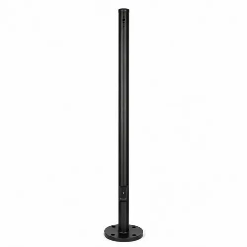 25 Foot Steel 4.5 Inch Round Light Pole Black Housing 25 Foot Steel 4.5 Inch Round Light Pole Black Housing