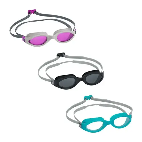 Bestway Accelera Series Swimming Goggles Set, Clear Lens, Silicone Frame, Adjustable Strap Bestway Accelera Series Swimming Goggles Set, Clear Lens, Silicone Frame, Adjustable Strap