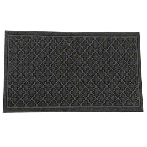 Toccoa Mats Door Mat, 36 in L, 24 in W, Rubber, Charcoal Toccoa Mats Door Mat, 36 in L, 24 in W, Rubber, Charcoal