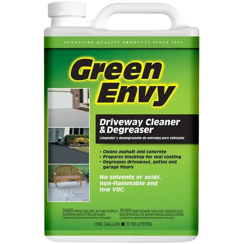 Green Envy Driveway Cleaner, Liquid, Mild, Clear, 1 gal Green Envy Driveway Cleaner, Liquid, Mild, Clear, 1 gal
