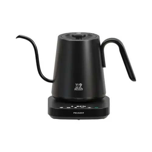 Peugeot Brest Series Electric Kettle, 0.8 L, 1200 W, Stainless Steel, Matte Black, 200 mm L, 196 mm W, 290 mm H Peugeot Brest Series Electric Kettle, 0.8 L, 1200 W, Stainless Steel, Matte Black, 200 mm L, 196 mm W, 290 mm H