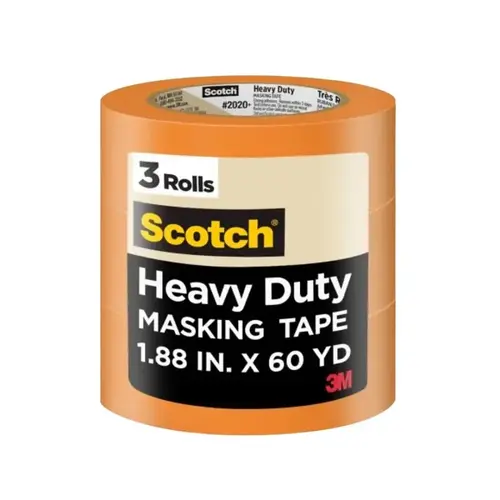 Scotch 2020-48EP3 Masking Tape, 55 m L, 48 mm W, 0.11 mm Thick, Beige - pack of 3 Scotch 2020-48EP3 Masking Tape, 55 m L, 48 mm W, 0.11 mm Thick, Beige - pack of 3