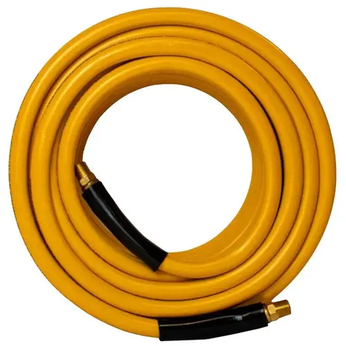Forney Air Hose, 3/8 in ID, 1/4 in OD, 50 ft L, MNPT, 300 psi Pressure, PVC, Yellow Forney Air Hose, 3/8 in ID, 1/4 in OD, 50 ft L, MNPT, 300 psi Pressure, PVC, Yellow