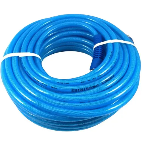 Forney Flex Air Hose, 3/8 in ID, 1/4 in OD, 50 ft L, MNPT, 210 psi Pressure, Polyurethane, Blue Forney Flex Air Hose, 3/8 in ID, 1/4 in OD, 50 ft L, MNPT, 210 psi Pressure, Polyurethane, Blue