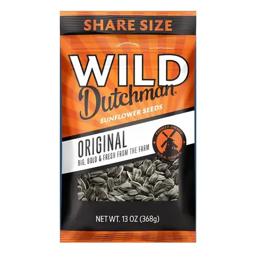 WILD Dutchman Roasted Sunflower Seed, Original, 13 oz Bag WILD Dutchman Roasted Sunflower Seed, Original, 13 oz Bag