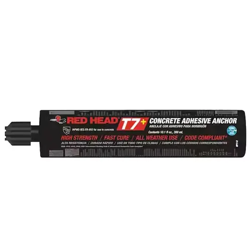 Red Head Concrete Adhesive Anchor, Paste, 10.1 fl-oz Cartridge Red Head Concrete Adhesive Anchor, Paste, 10.1 fl-oz Cartridge