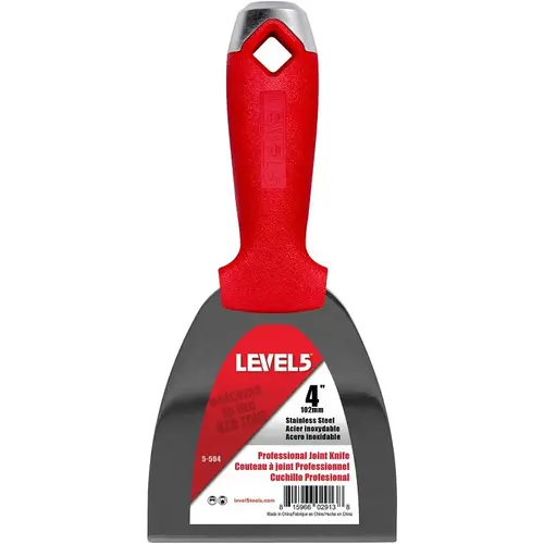 Level5 Joint Knife, 4 in W Blade, Stainless Steel Blade, Solid Grip Handle, Polypropylene Handle Level5 Joint Knife, 4 in W Blade, Stainless Steel Blade, Solid Grip Handle, Polypropylene Handle