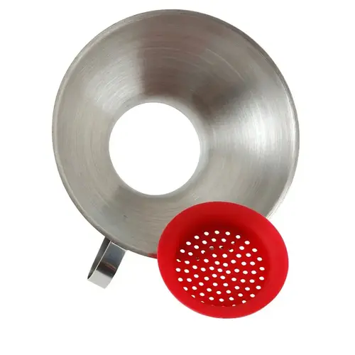 Norpro Wide Mouth Funnel, 5-1/2 in Dia, Stainless Steel Norpro Wide Mouth Funnel, 5-1/2 in Dia, Stainless Steel