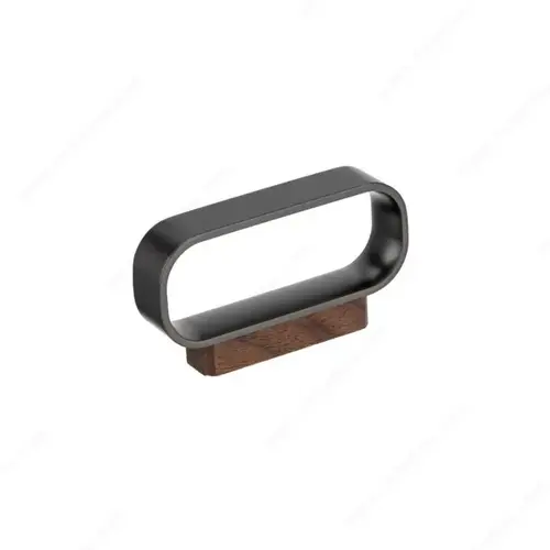 Modern Metal and Wood Pull - 1358 Walnut / Ash Gray Modern Metal and Wood Pull - 1358 Walnut / Ash Gray